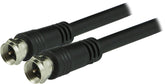GE RG6 Coaxial Cable, 25ft. F-Type Connectors, Double Shielded Coax, Input Output, Low Loss Coax, Ideal for TV Antenna, DVR, VCR, Satellite Receiver, Cable Box, Home Theater, Black, 27535